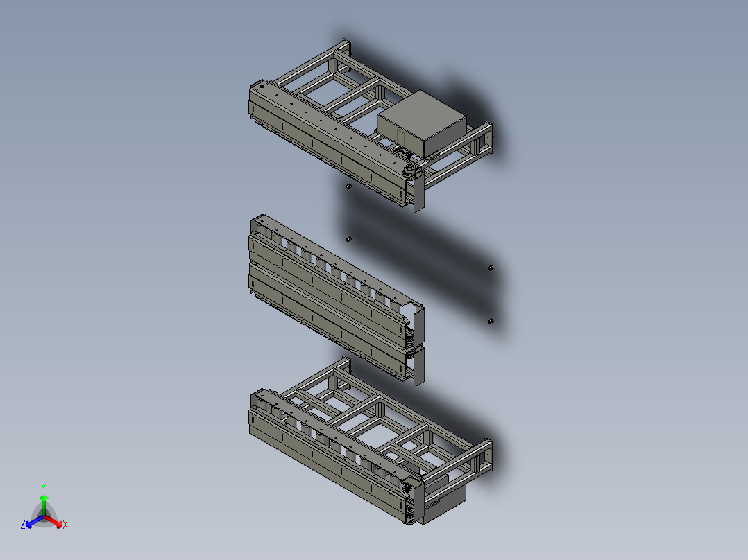 接驳台输送线2正等轴测图