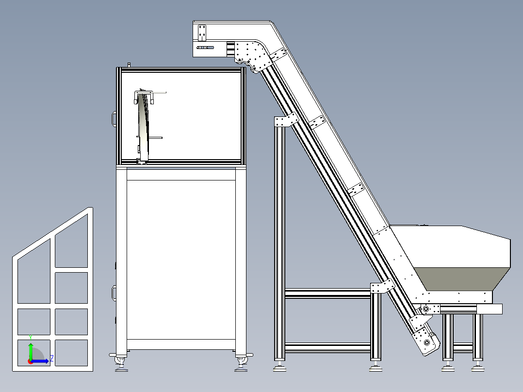 大型槽轮振动盘左视图