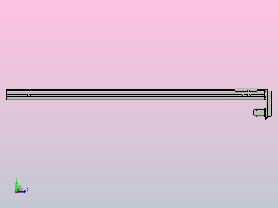 MT136BS半封闭丝杆滑台[MT136BS.L#.1450.BM.P40.C3]左视图