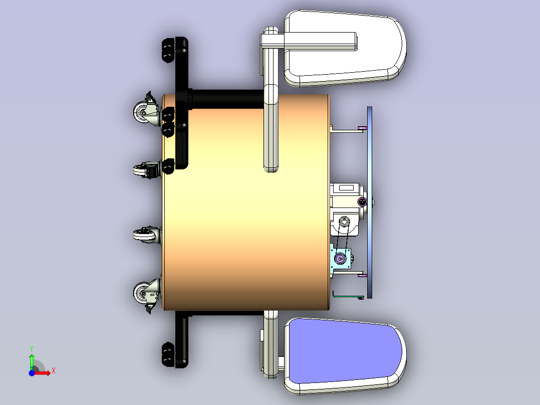 工业自动转动圆盘前视图