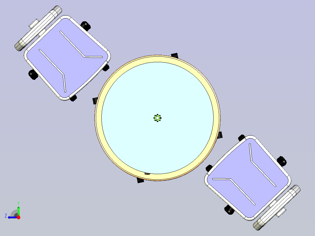工业自动转动圆盘右视图