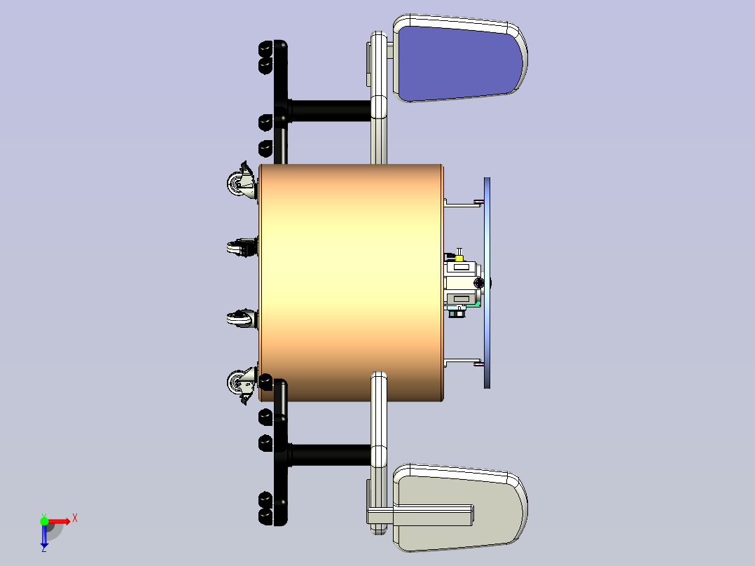 工业自动转动圆盘俯视图