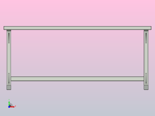 重型钢桌前视缩略图