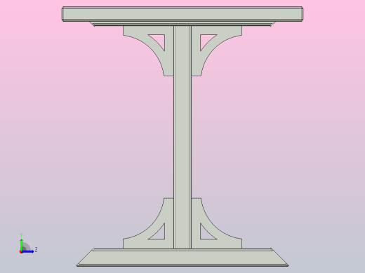 重型钢桌左视缩略图