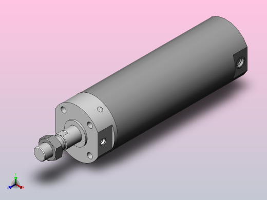 气缸CG1BN80-175正等轴测缩略图
