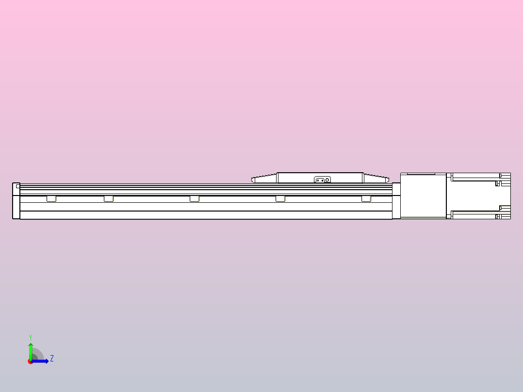 滚珠丝杠直线轴内置导轨TPA-GCR-150-2010C-L400-M-M75-N3左视图