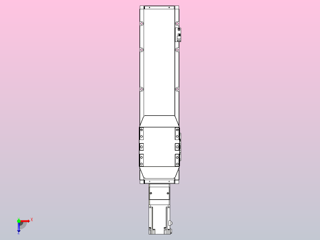 滚珠丝杠直线轴内置导轨TPA-GCR-150-2010C-L400-M-M75-N3俯视图