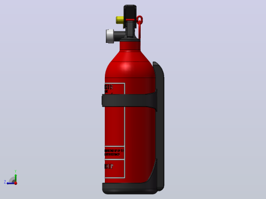 灭火器（1kg）设计模型右视缩略图