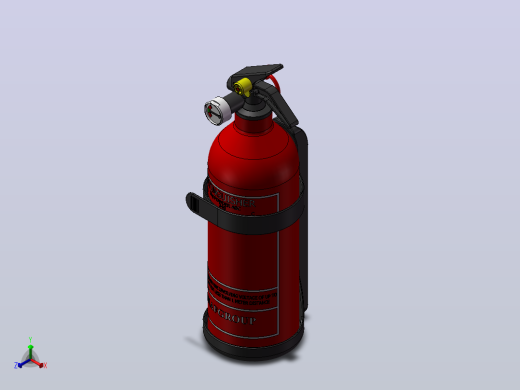 灭火器（1kg）设计模型正等轴测缩略图