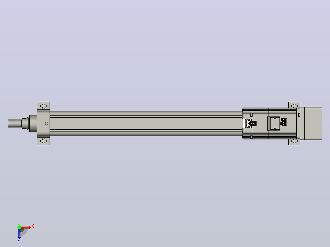 轻载电动缸TPA-ESR50-1610C-L500-MR-LB-W-P40-C3俯视图