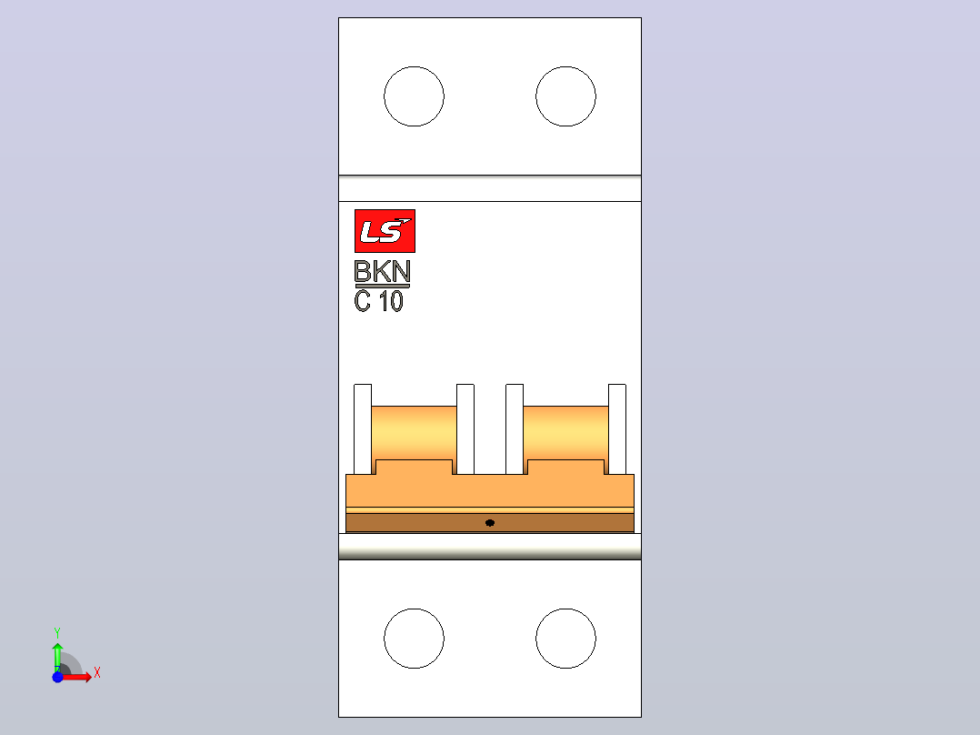 MCB 2P BKN LS空开断路器前视图