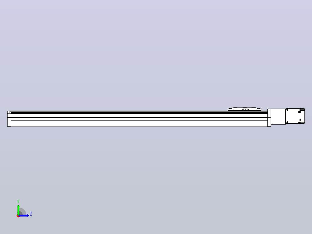 滚珠丝杠直线轴内置导轨TPA-GCR-80-1610C-L850-M-M20-N3左视图