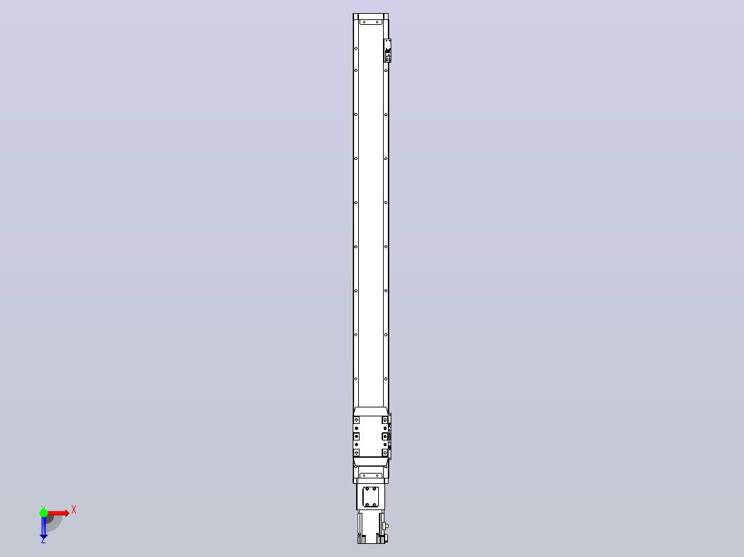 滚珠丝杠直线轴内置导轨TPA-GCR-80-1610C-L850-M-M20-N3俯视图