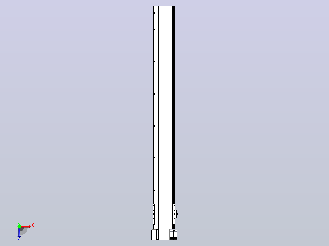 皮带直线轴半封闭可选导轨TPA-HNB-140D-120-L1150-LP-C-P40-N3俯视图