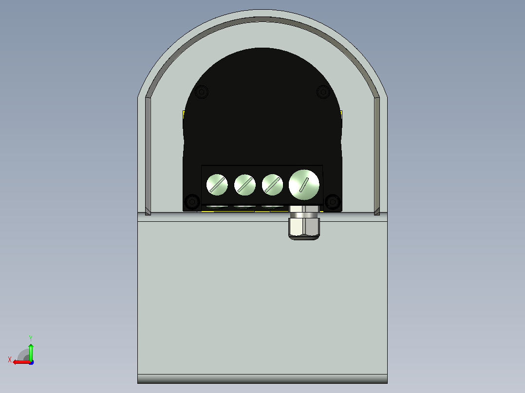 安全激光扫描仪后视图