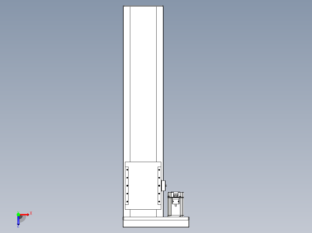 滚珠丝杠直线轴带导轨全封闭TPA-HCR-202D-2510C-L750-MR-C-P75-N3俯视图