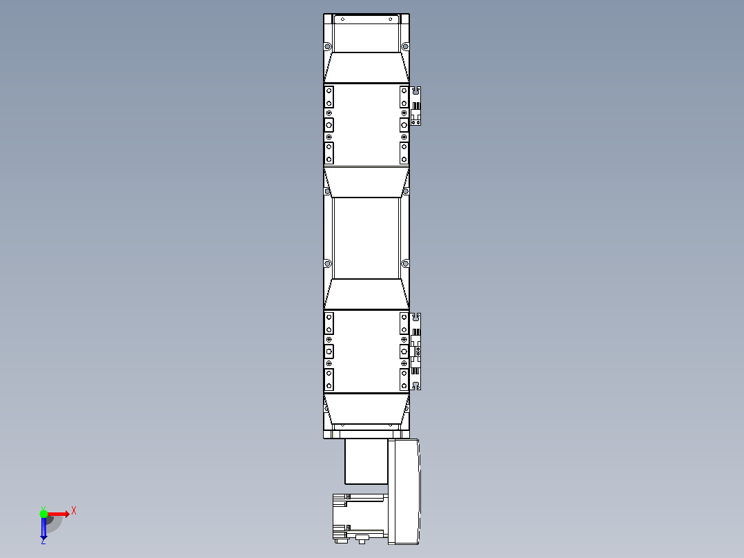 皮带直线轴双滑块型TPA-GCBS-120-P70-L50-QR-M20-N3俯视图