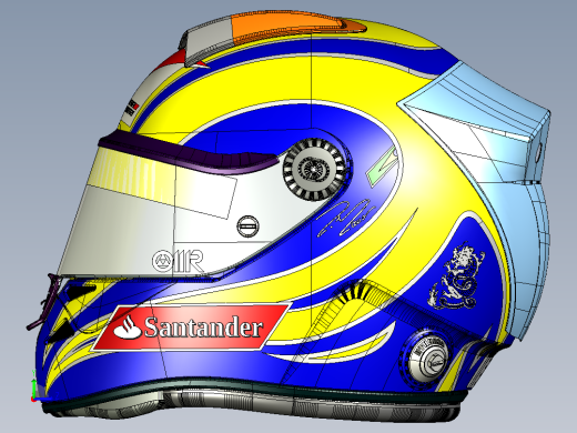 头盔CATIA V5 r21模型左视缩略图