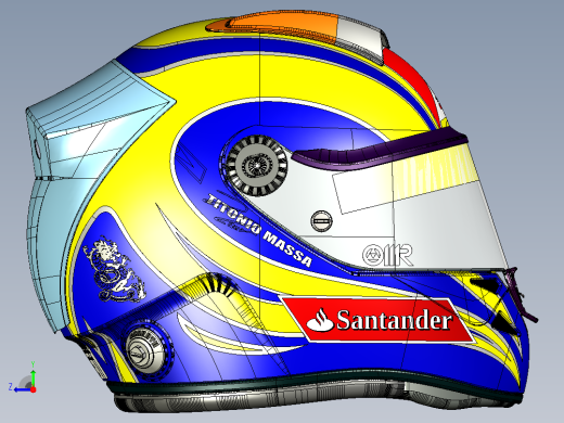 头盔CATIA V5 r21模型右视缩略图