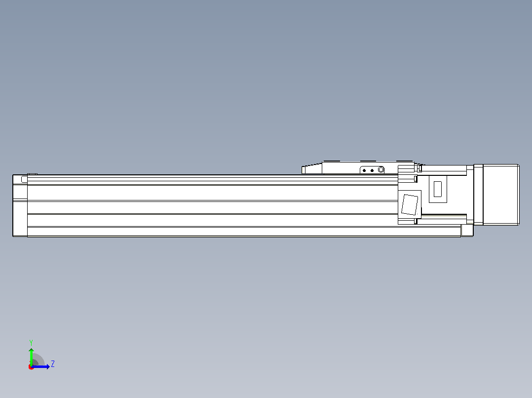 滚珠丝杠直线轴内置导轨TPA-GCR-80-1610C-L250-MR-M20-N3左视图