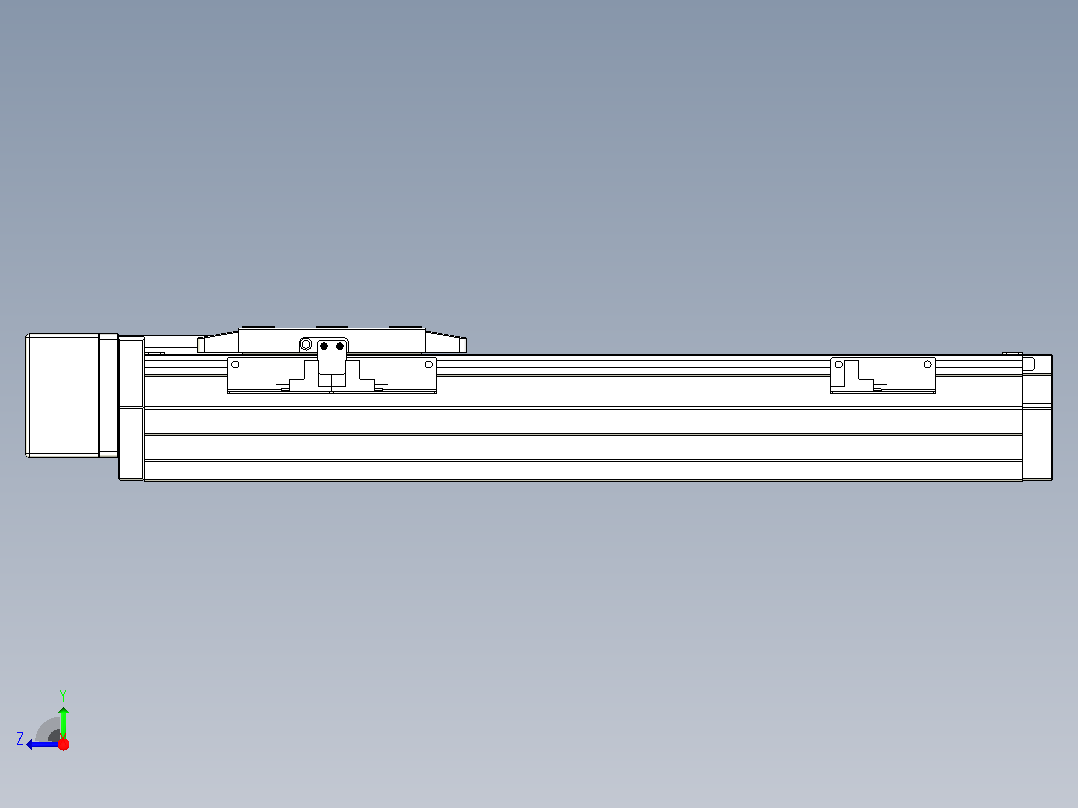 滚珠丝杠直线轴内置导轨TPA-GCR-80-1610C-L250-MR-M20-N3右视图