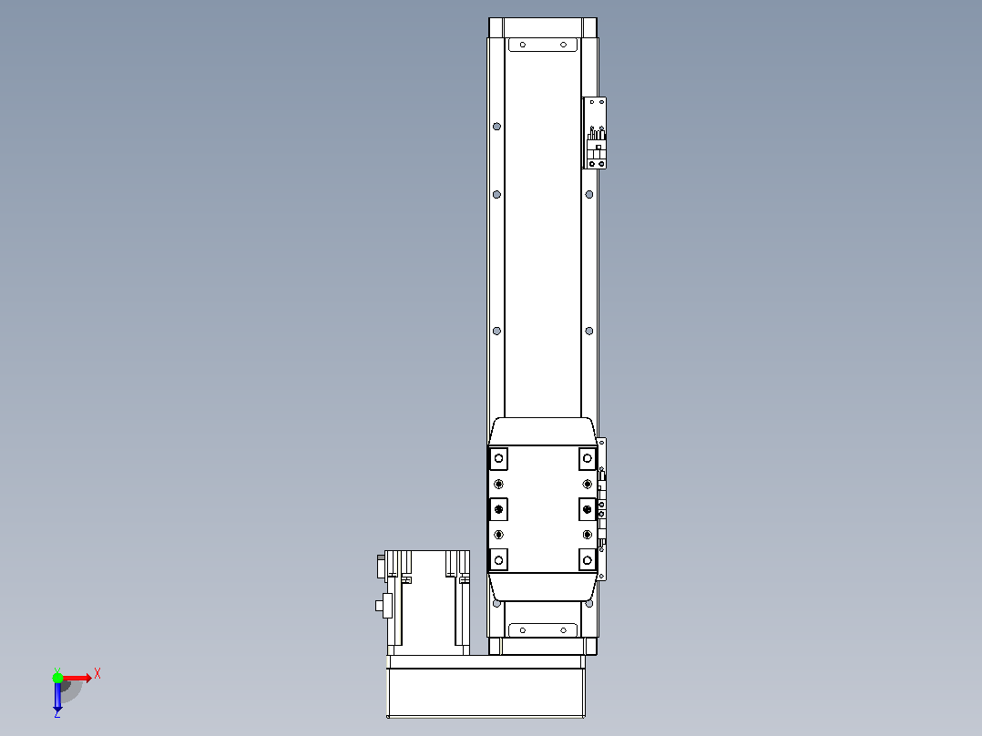 滚珠丝杠直线轴内置导轨TPA-GCR-80-1610C-L250-MR-M20-N3俯视图