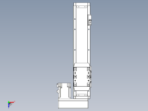 滚珠丝杠直线轴内置导轨TPA-GCR-80-1610C-L250-MR-M20-N3俯视缩略图