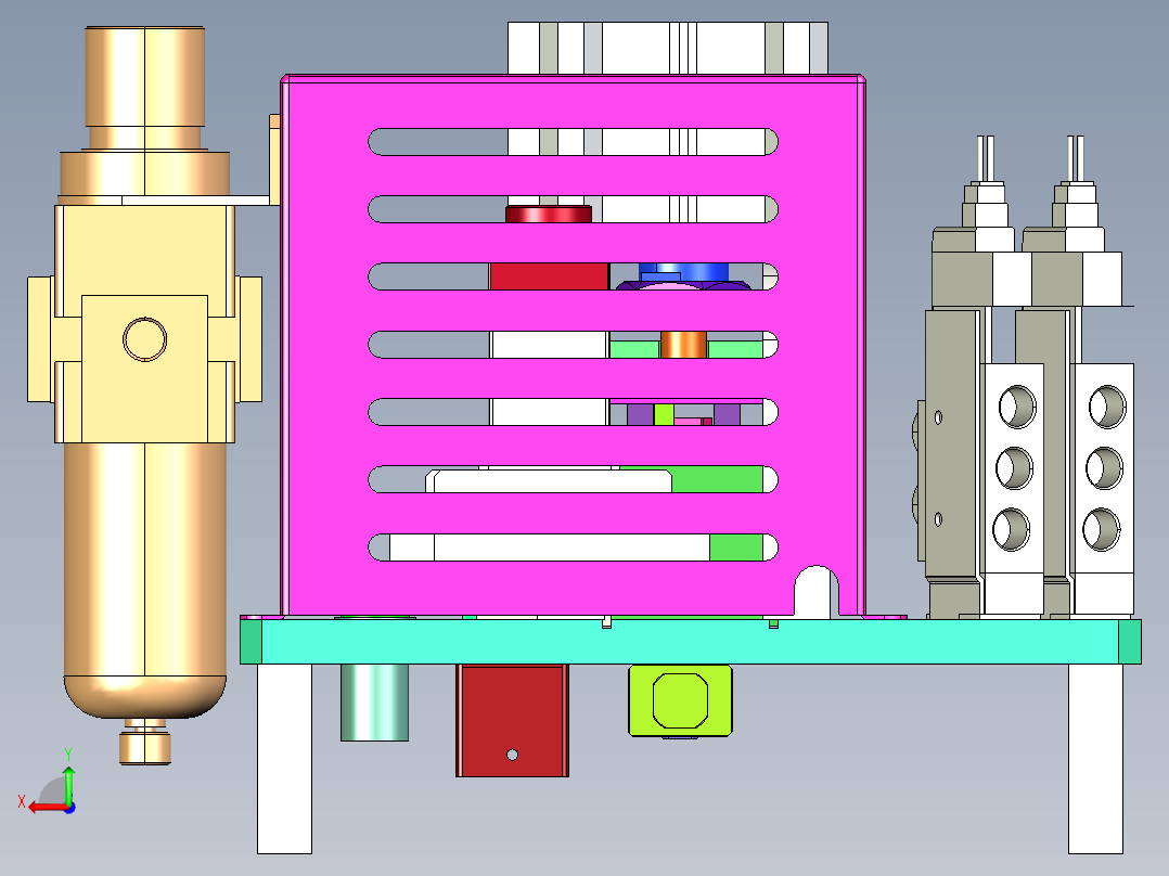 Mini USB 11PIN连接器料带切断治具step后视图