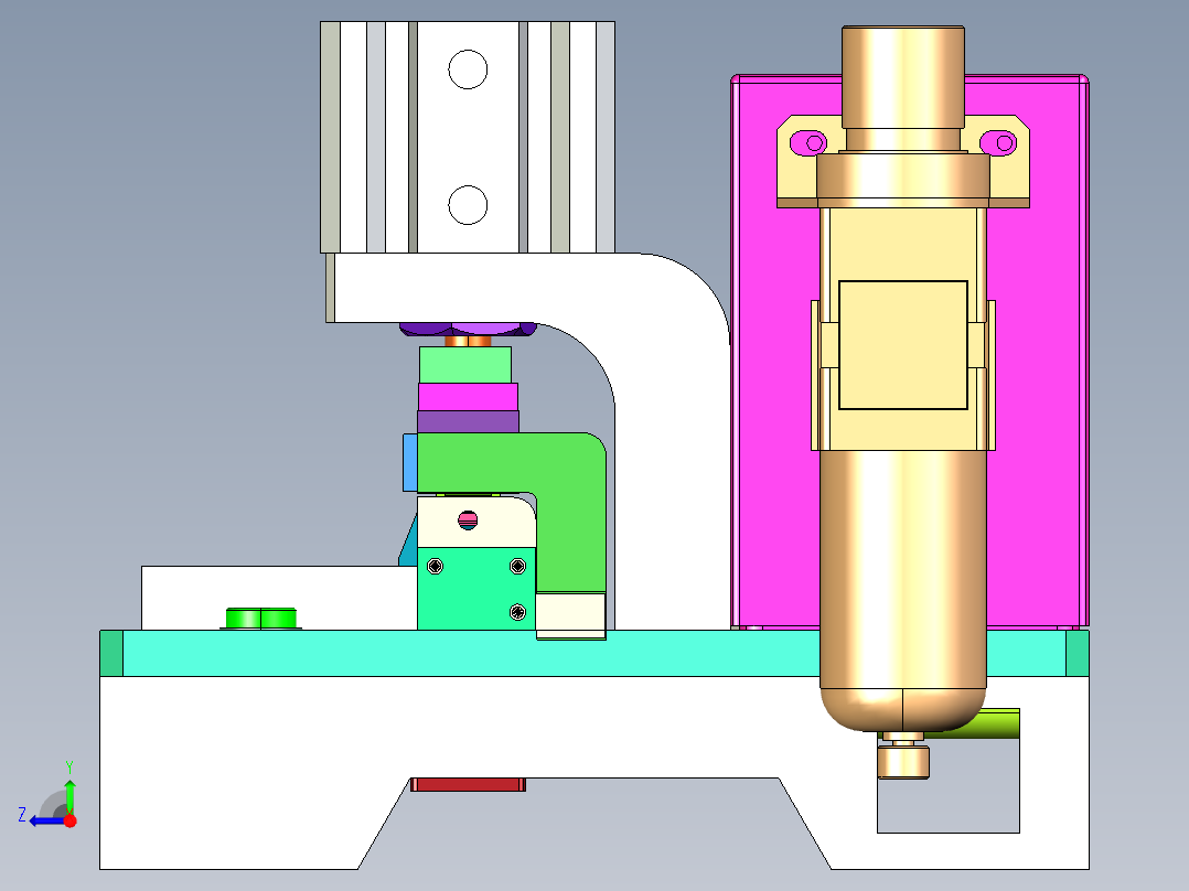 Mini USB 11PIN连接器料带切断治具step右视图