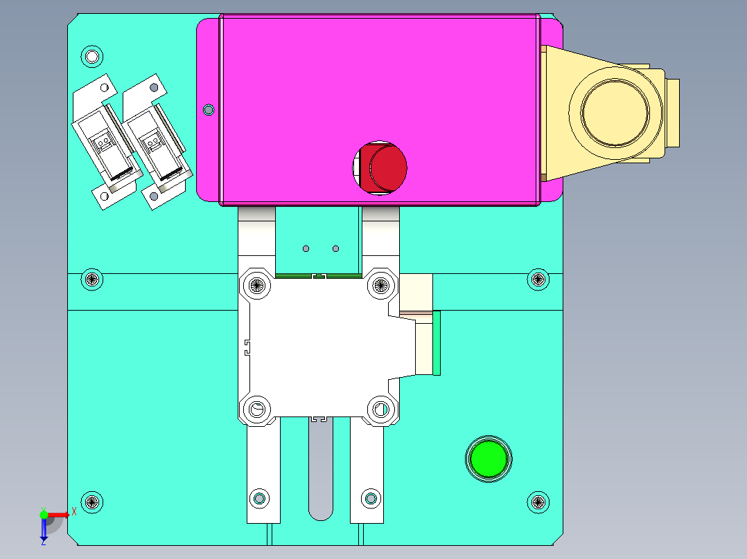 Mini USB 11PIN连接器料带切断治具step俯视图