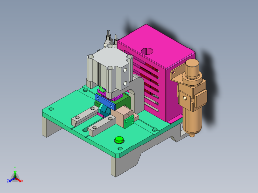 Mini USB 11PIN连接器料带切断治具step正等轴测缩略图