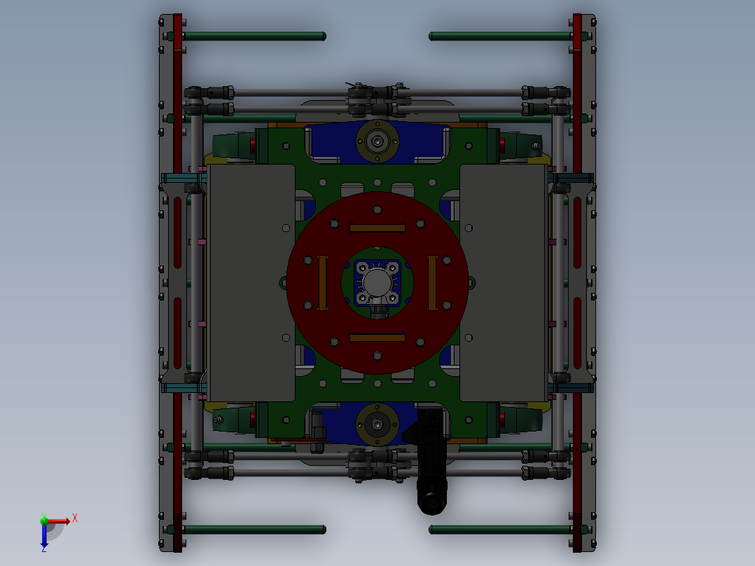 机器人抓袋器 sw12俯视图