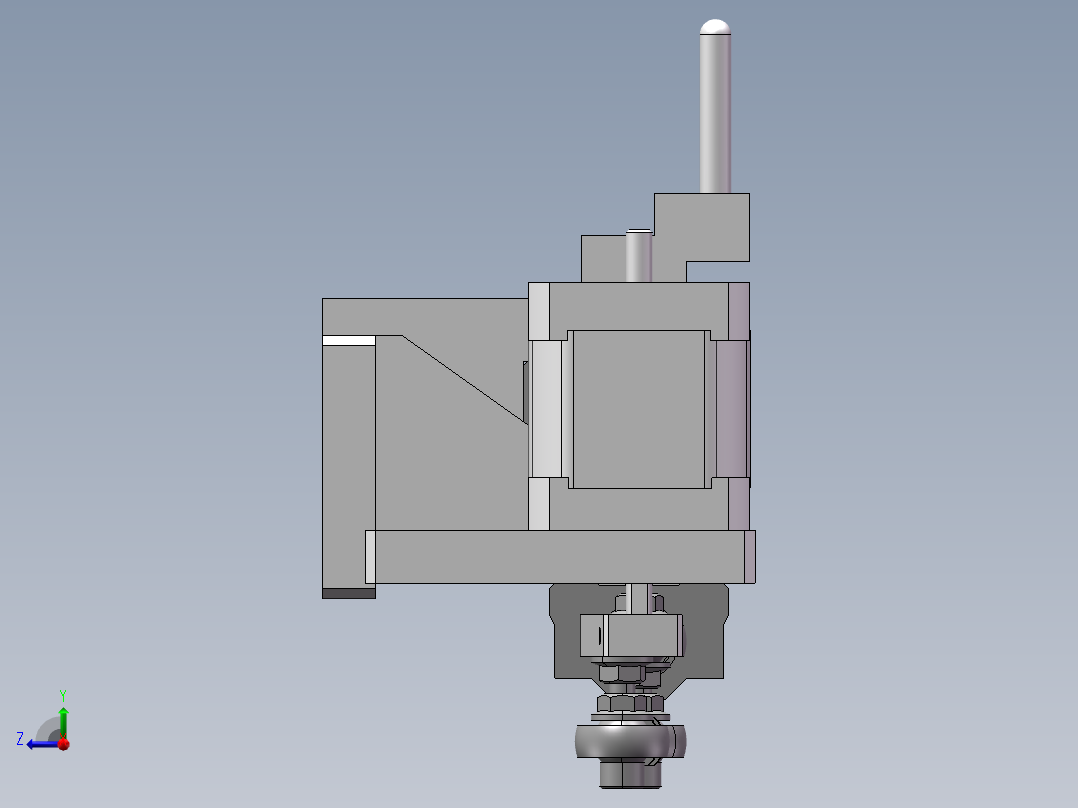 往复直线运动机构sw16可编辑右视图