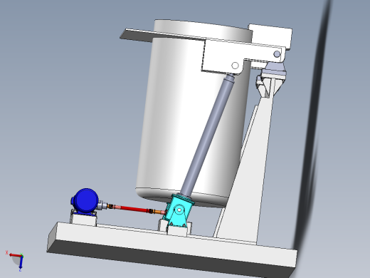中频电炉倾倒机械系统设计(sw+cad+说明书)
