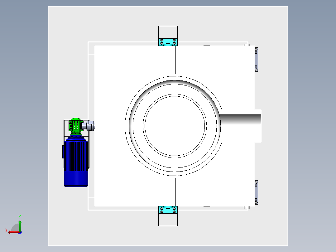 中频电炉倾倒机械系统设计(sw+cad+说明书)后视图