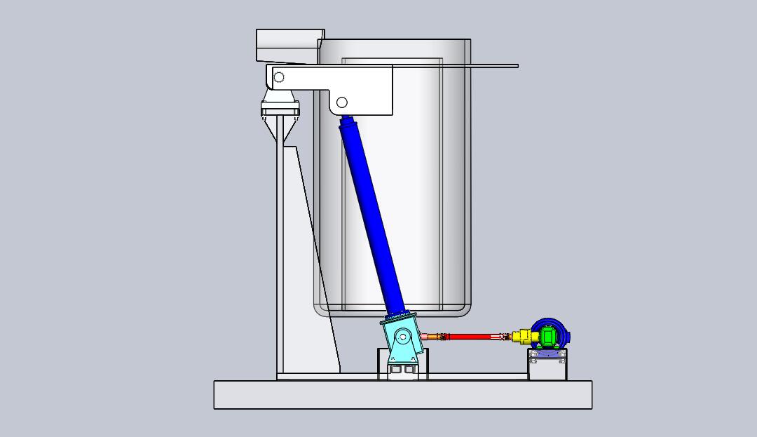 中频电炉倾倒机械系统设计(sw+cad+说明书)