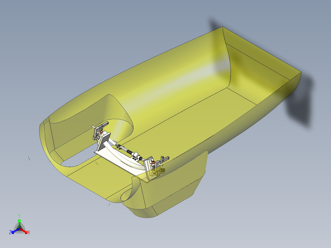 方向倾斜转向系统3D数模图纸 INVENTOR设计