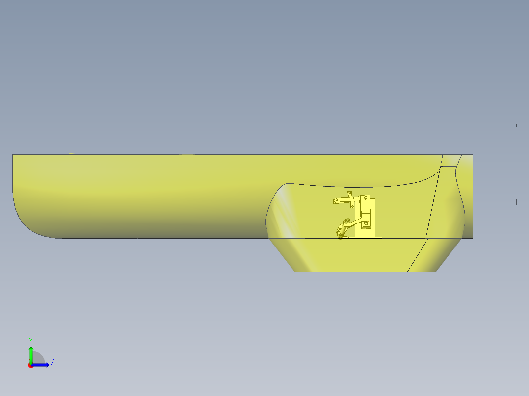 方向倾斜转向系统3D数模图纸 INVENTOR设计左视图