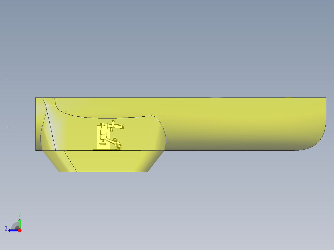 方向倾斜转向系统3D数模图纸 INVENTOR设计右视图