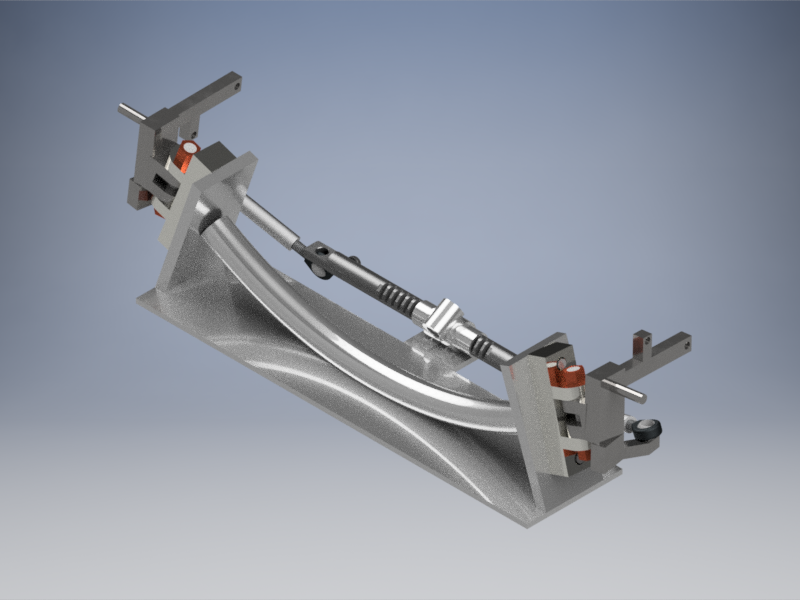 方向倾斜转向系统3D数模图纸 INVENTOR设计