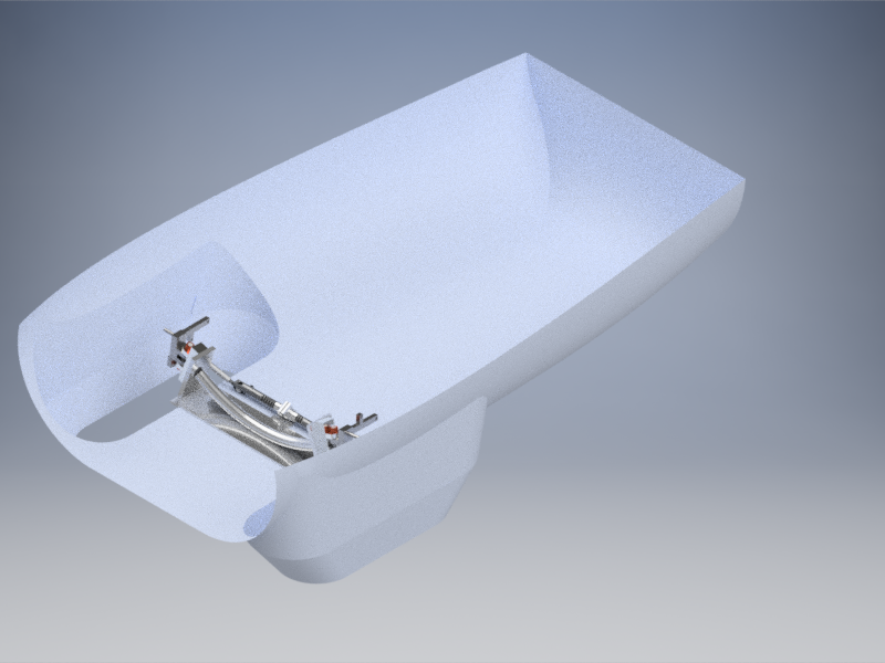 方向倾斜转向系统3D数模图纸 INVENTOR设计