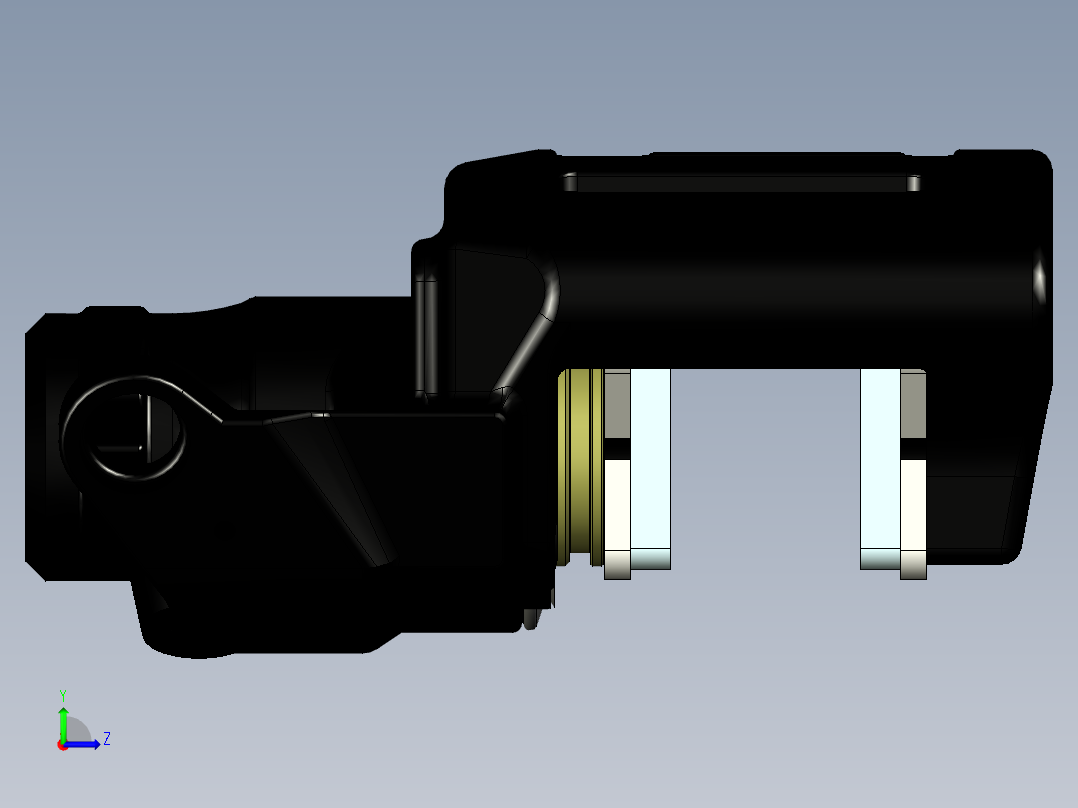 汽车配件轮毂卡钳设计左视图