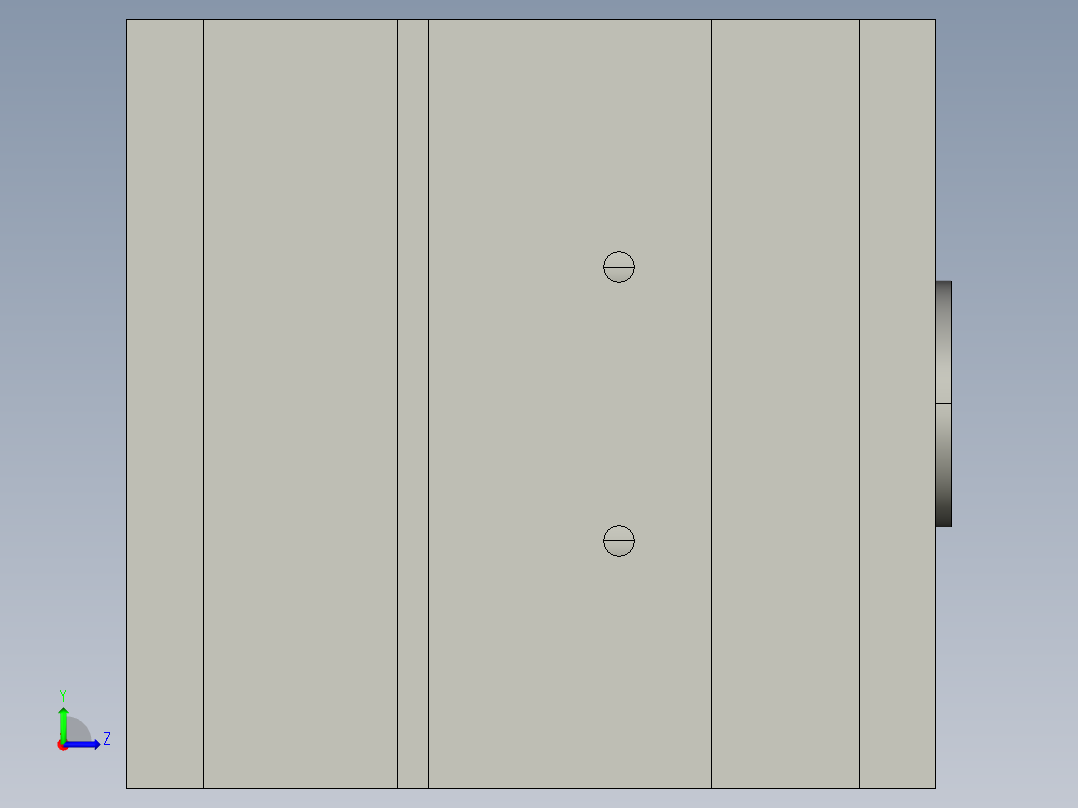 带金属嵌件的圆珠笔管注塑模左视图