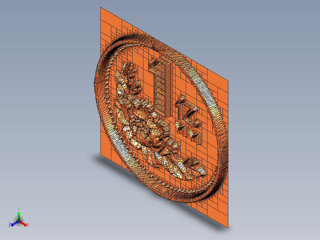 一元硬币正等轴测图