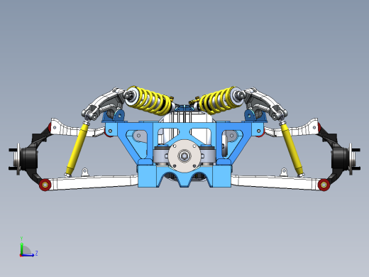 小型跑车的悬臂悬架3D数模图纸 Solidworks设计左视缩略图