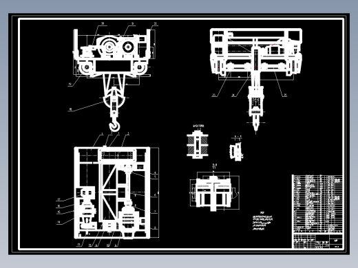 移动龙门吊起吊装置设计