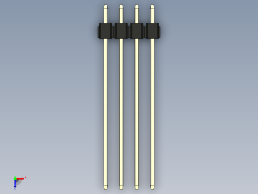 彩色公头100mil（2.54mm）系列-DS1021_black_1x04p_100mil_Type43_rev1.0俯视缩略图