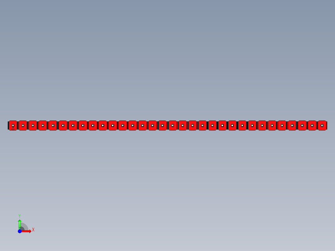 彩色公头100mil（2.54mm）系列-DS1021_red_1x32p_100mil_Type5_rev1.0前视图