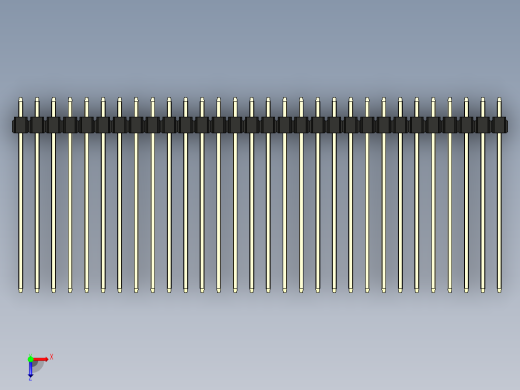 彩色公头100mil（2.54mm）系列-DS1021_black_1x30p_100mil_Type43_rev1.0俯视缩略图