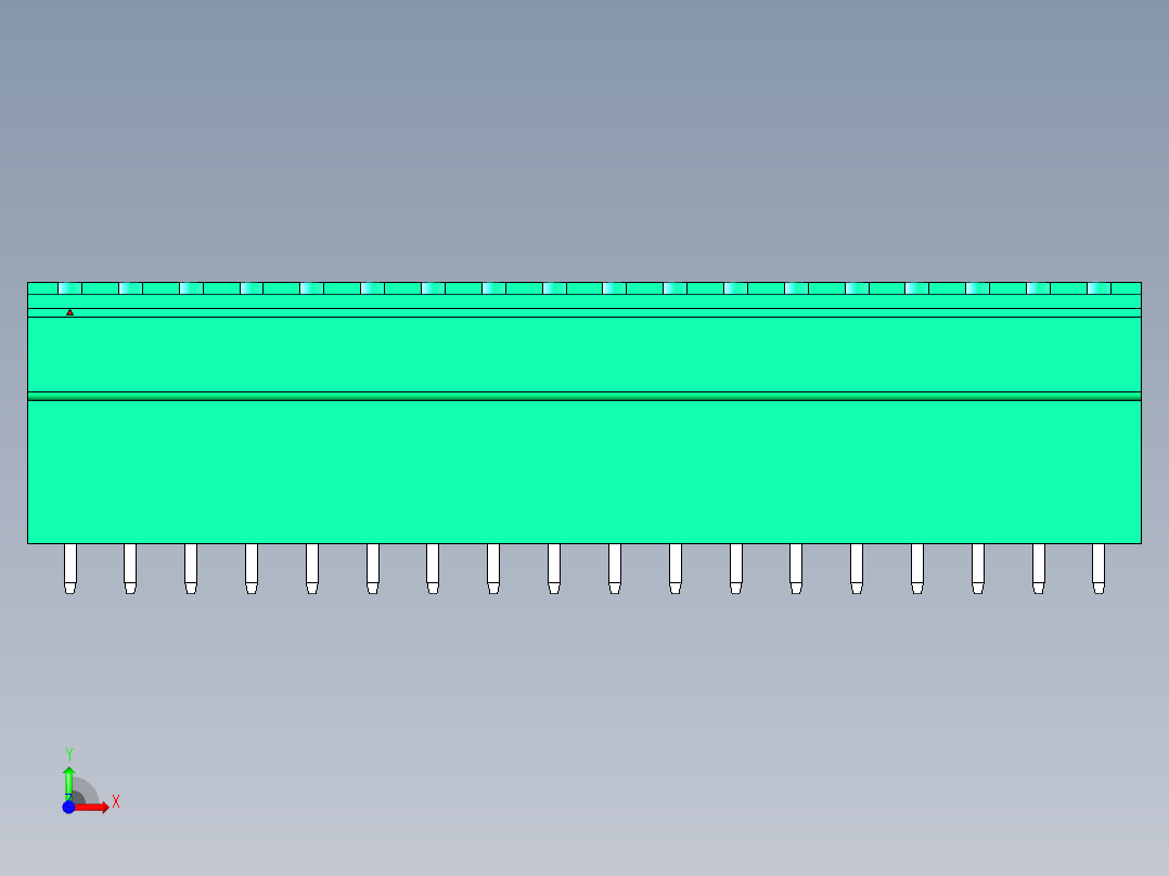DEGSON 2EDG 系列 5.08mm 可插拔接线端子组-2EDGVH-5.08-36P-14-00AH前视图